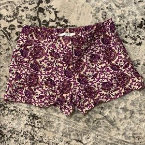 Purple, white, and yellow Ann Taylor Loft Shorts 2